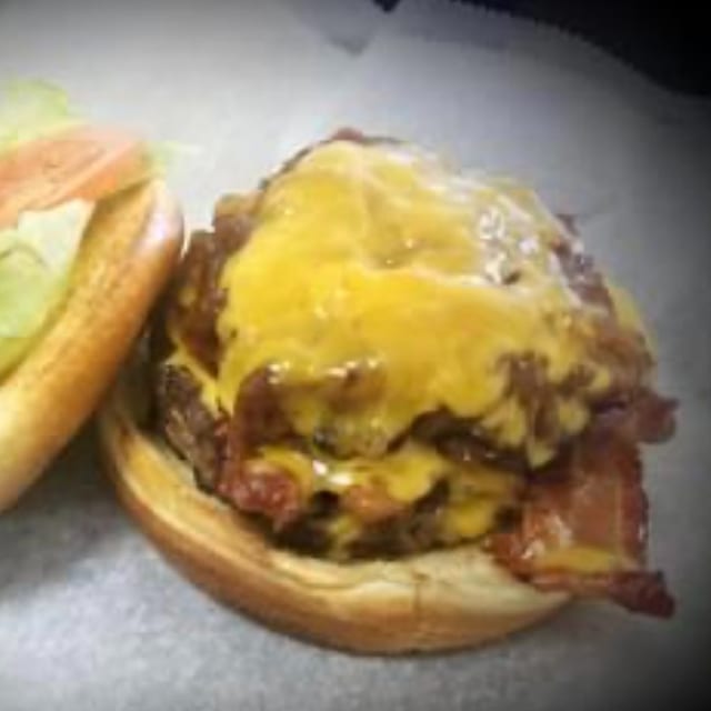 The Bacon Burger Deluxe Burger.