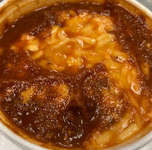 Our Homemade Beef Chili.