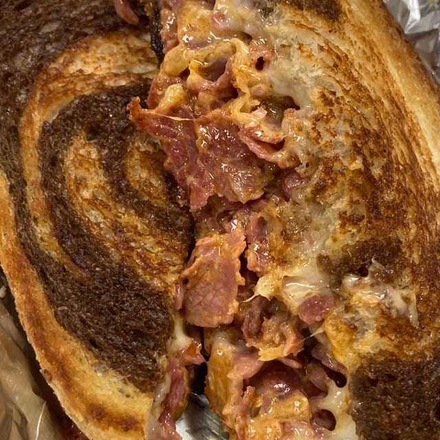 Pastrami Reuben Sandwich.