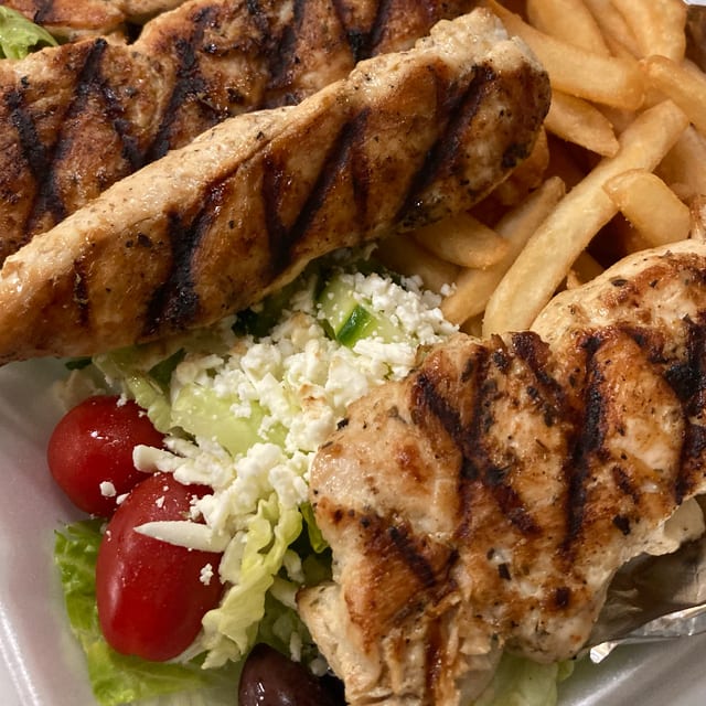 Chicken Kebab Dinner.