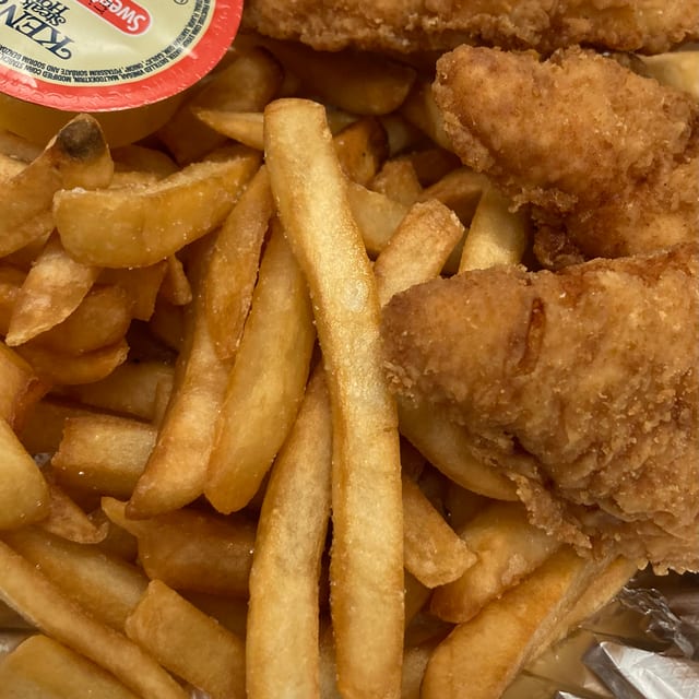 Chicken Fingers with Fries.
